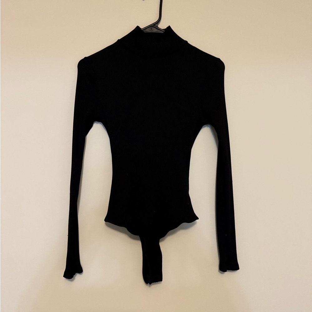 Lulus Black Turtleneck Bodysuit